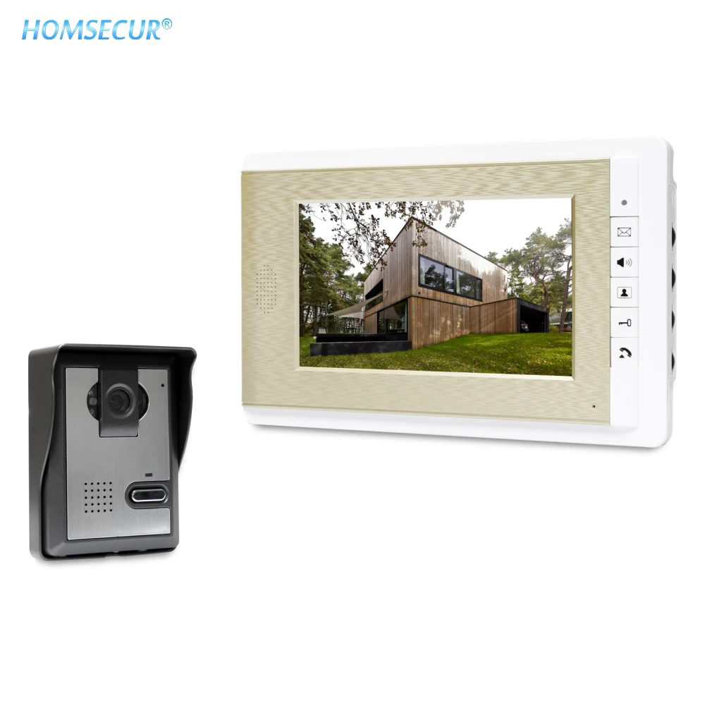 HOMSECUR 7 дюймов Видеодомофон безопасности с ИК Ночным видением для дома XC005 + XM708