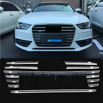 

Fit For NEW audi A3 V8 2013-2016 high quality Stainless Front Mesh Hood Bumper Grill strip 12PCS