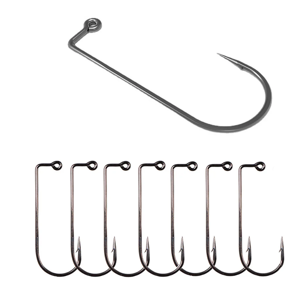 100pcs 90 Degree Jig Big Fishing Hook Saltwater Bass Jig Hooks For Jig