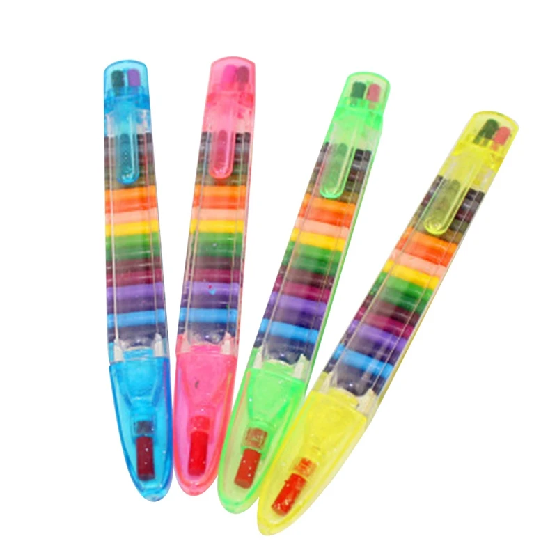 

1 Pc 20 Color Pencil Cratons Stacker Pencils Drawing Pen Children Painting Pencil Wax Crayon Art Painting Pen Kids Graffiti Pen
