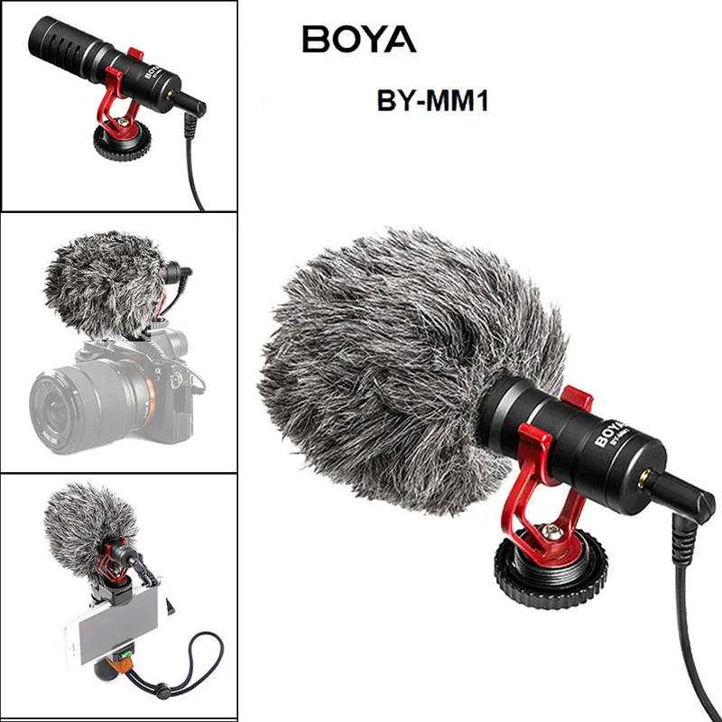 BOYA BY-M1 M1DM BY-MM1 двойной всенаправленный петличный микрофон Короткий пистолет видео микрофон для canon nikon iphone смартфонов камера