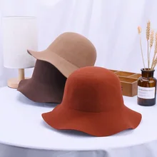 Рыбацкая шляпа, женская панама, Осень-зима, корейский стиль, Ретро стиль, простой шерстяной светильник, хлопок, шерсть, войлок, дикий
