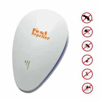 

6 Pcs Multi-function Imitation Biological Wave Mouse Expeller Ultrasonic Mosquito Pest Dispeller with US Plug (White)