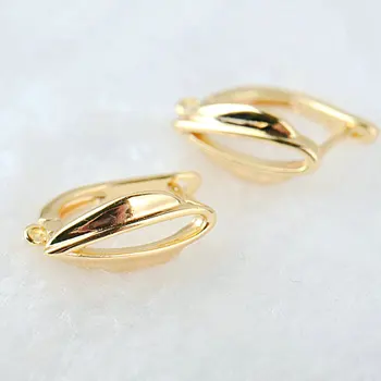 

6PCS 15.5x12.6MM Hole 1.5MM 24K Gold Color Brass Drop Shape Stud Earrings High Quality DIY Jewelry Making Findings Accessories