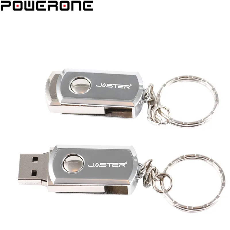POWERONE металлический вращающийся usb флеш накопитель 2 0 pendrive 4 ГБ 8 16 32 64 Гб карта