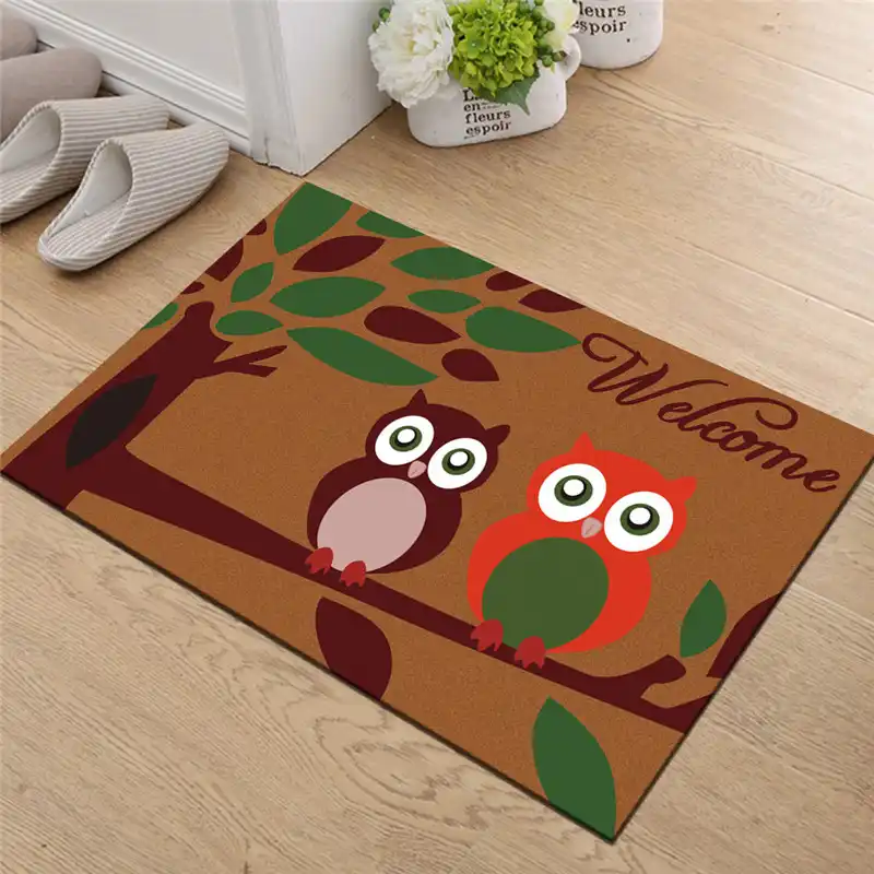 Animal Print Entrance Welcome Mat Home Area Rugs Doormat For Entrance Door Carpet Cat Owl Elk Hallway Doorway Floor Mat Bathroom Rug Aliexpress