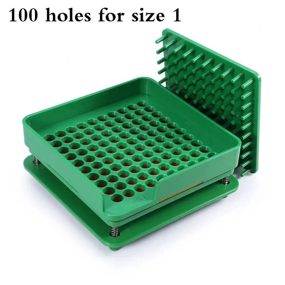 100 holes 1 64 отверстия 100 отверстия Пластиковая Капсула-наполнитель машина для наполнения размера 00# Размер 0# ручная Капсульная пудра для домашнего использования горячая распродажа - Цвет: 100 holes 1