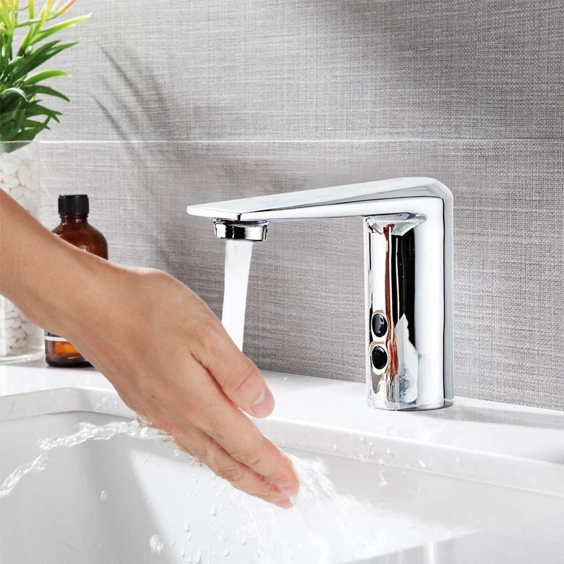 

Infrared Automatic Sensor Faucet Touchless Hot & Cold Hotel Shopping Mall Washbasin Bathroom Faucet Motion Activated Sink Tap