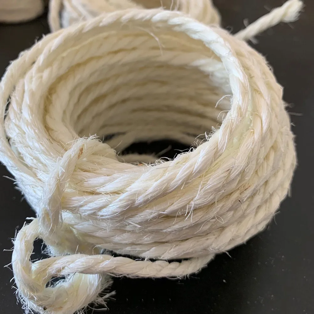 Pet Скребок Пост пеньковая веревка DIY сизалевая веревка для Когтеточка для кошек дерево забавные игрушки для кошек веревка для обвязки для кошка ловить рамки 3/5/10/20 м - Цвет: 5mm x 10M