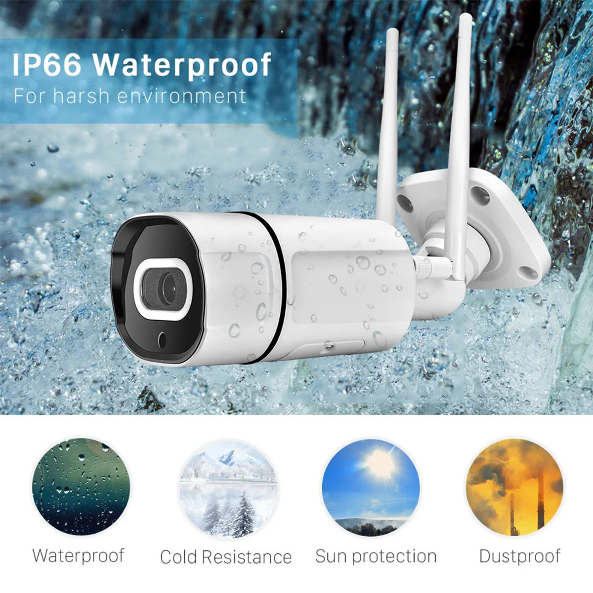 IP-камера Tuya уличная Водонепроницаемая с поддержкой Wi-Fi 2 Мп 1920P | Безопасность и