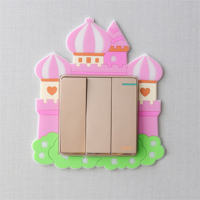 Switch Sticker Glow in Dark Wall Sticker home decor Luminous Switch/Socket Silicone Protect Cover On-Off Decor Sticker