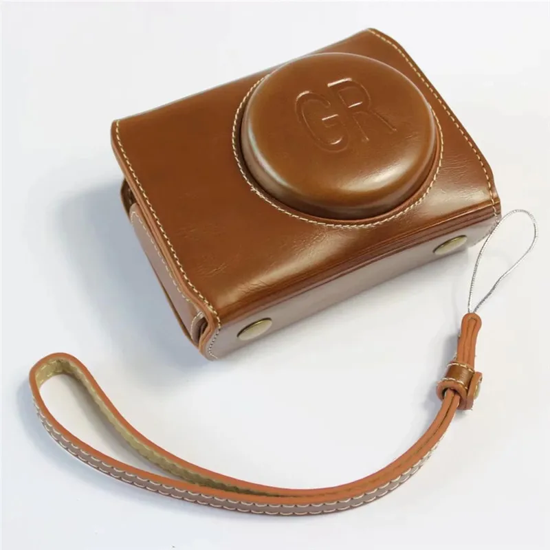 Роскошная версия PU кожаный чехол для Ricoh GR3 GRIII половина тела камеры защитный чехол для сумки батарея открытие цвет черный коричневый