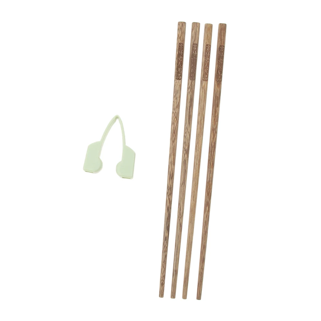 4 Pairs Anti-slip Chopsticks Holder Helper Eating Aids Kids Chopsticks Learning Attachment for Patients Elderly Disabled