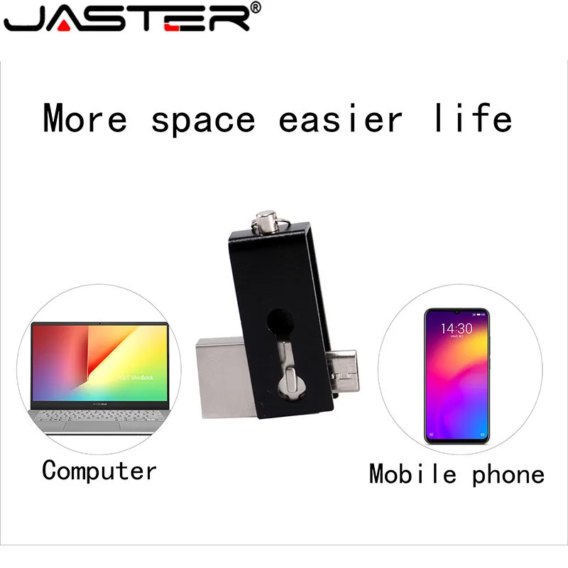 Металлический USB флеш накопитель JASTER OTG 2 0 64 ГБ 16 высокоскоростная карта памяти 32