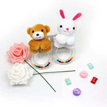 

Lovely Bear Rabbit Baby Rattles Classic parent-child Interactive Toys Soft Plush Doll Children Kids Birthday Gift