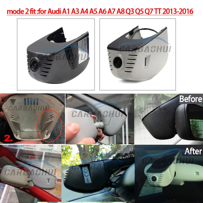 Для Audi A1 A3 A4 A5 A6 A7 Q3 Q5 Q7 2004 2020 автомобильный мини Wifi камера Full HD 1080P Автомобильный