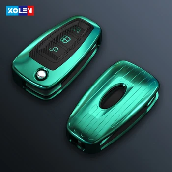 

Soft TPU Carbon Fiber Car Remote Key Full Cover Case For Ford Ranger C-Max Focus Galaxy Mondeo Transit Tourneo Custom Key Shell