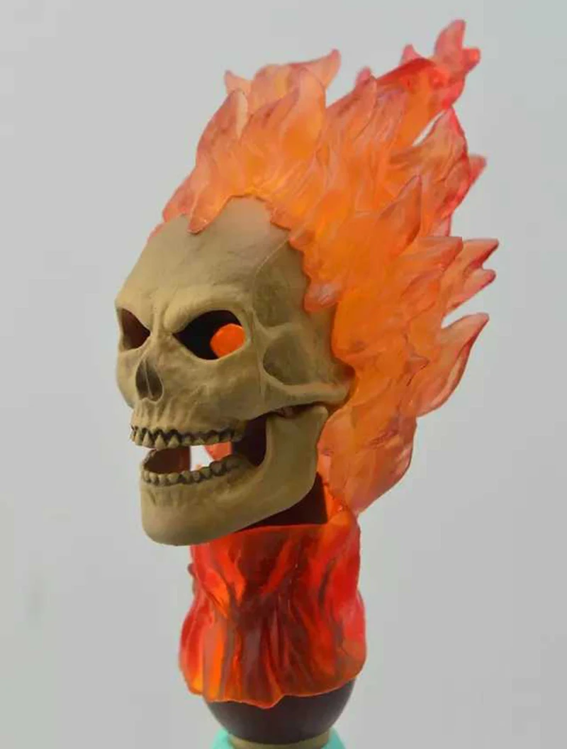 Collectible 1/6 Scale Action Figure Headplay Ghost Rider Head Sculpt Model Red/Blue Version for 12'' Male Action Figure