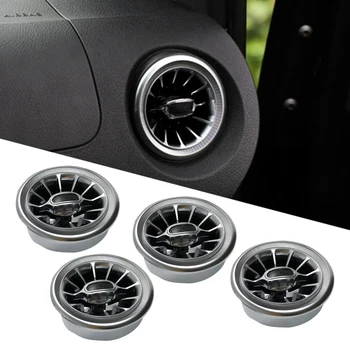 

4pcs Turbo Style Interior Air AC Vent Outlet Trim Fit For Mercedes Benz V Class Vito Viano Metris W447 2015 2016 2017 2018 2019