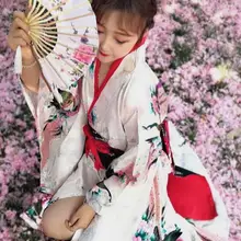 Весна Лето японское кимоно юката женщина сценическое пальто верхняя одежда+ пояс