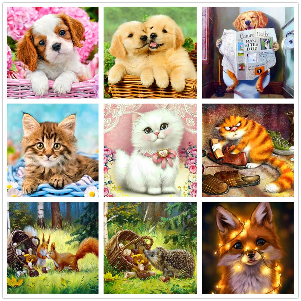 

5D diamond painting full diamond new small animal diamond embroidery decoration home decoration