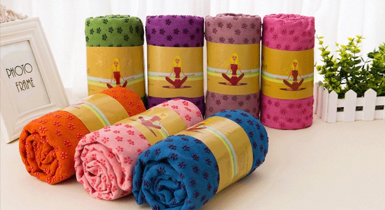 GIANTEX женское спортивное полотенце из микрофибры ПВХ нескользящие Йога путешествия тренажерный зал одеяло полотенце 63x183 см