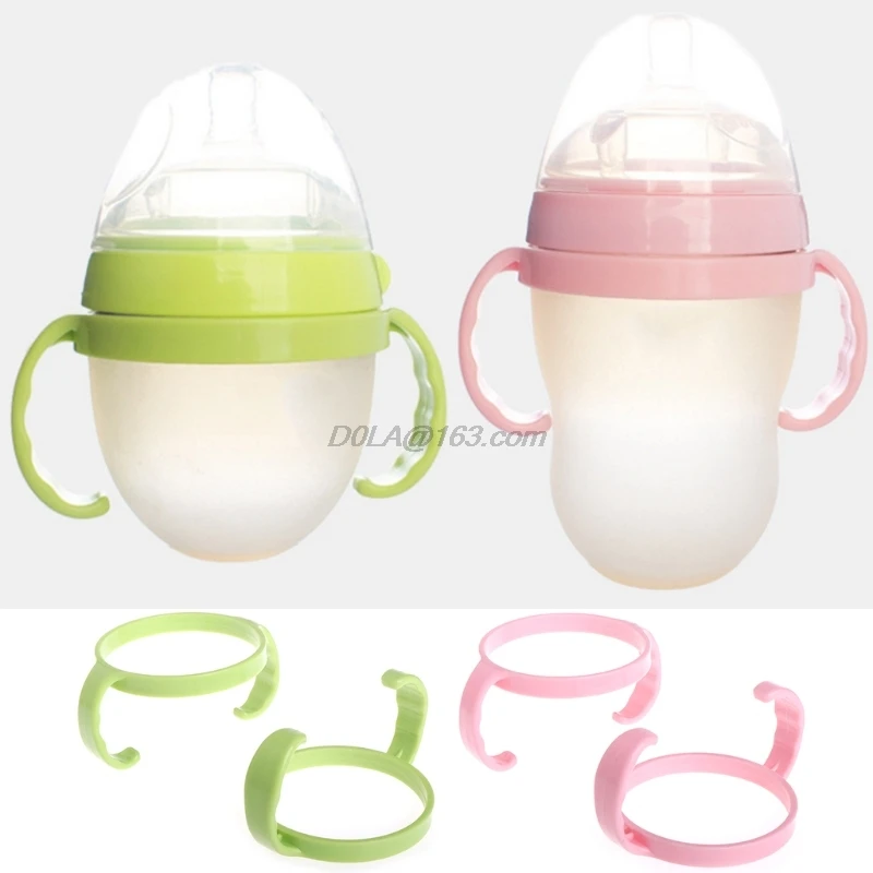 

New Style 2pcs Baby Feeding Bottle Trainer Easy Grip Plastic Handles Holder for Comotomo Baby Feeding Bottle Accessories