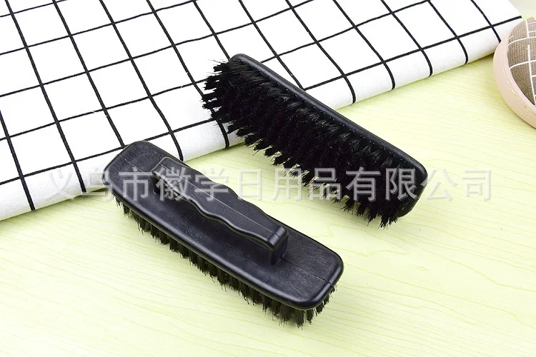 Pure Black Arc Anti-slip Handle Curved Crinite Laundry Brush Raised Handle Shoe Brush Cleaning Brush Soft Hair 108