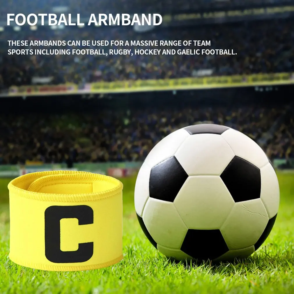 Flexible Armband Adjustable Football Team Captain Band Arm Training Soccer Armband Football Sports Games Player Tournament Arm Training Soccer Armband