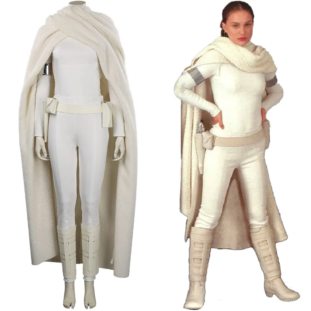 Костюм для косплея Padme Naberrie Amidala белая униформа накидка костюмы на Хэллоуин
