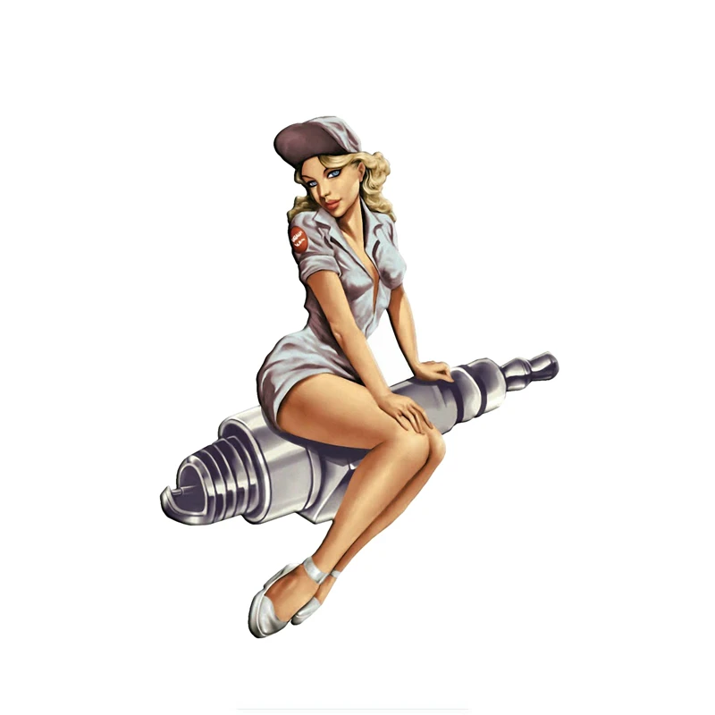 DAWASARU солнцезащитный крем Свеча зажигания Pin Up Девушка наклейка сексуальный