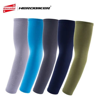 

HEROBIKER Motorcycle Arm Sleeves UPF 50+ UV Protection Riding Cycling Cooling Arm Warmers Cover Face Mask for Men Women One Pair