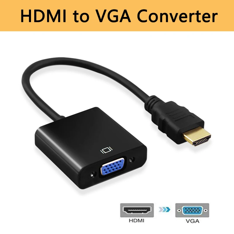 Адаптер конвертер HDMI в VGA видео кабель 1080P с разъемом Папа мама для ПК ноутбука