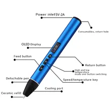 3D печать Ручка OLED дисплей Поддержка PLA PCL Режимы легко Управление ручки с принтом для подарков GV99