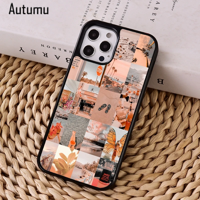 Coque De Telephone Portable Orange Pastel Pret A Imprimer Pour Iphone 12 13 Xs Xr 11 Pro Max 7 8 Plus Samsung S9 S10 S S21 Aliexpress