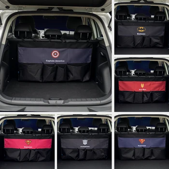 

High quality cartoon Car Rear Seat Back Storage Bag Multi Hanging Nets Pocket Trunk Bag Organizer Auto Stowing Tidying