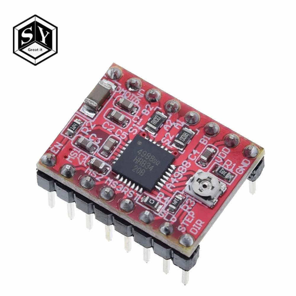 Запчасти для 3D принтера GREAT IT комплектующие Reprap pololu A4988 шаговый двигатель модуль