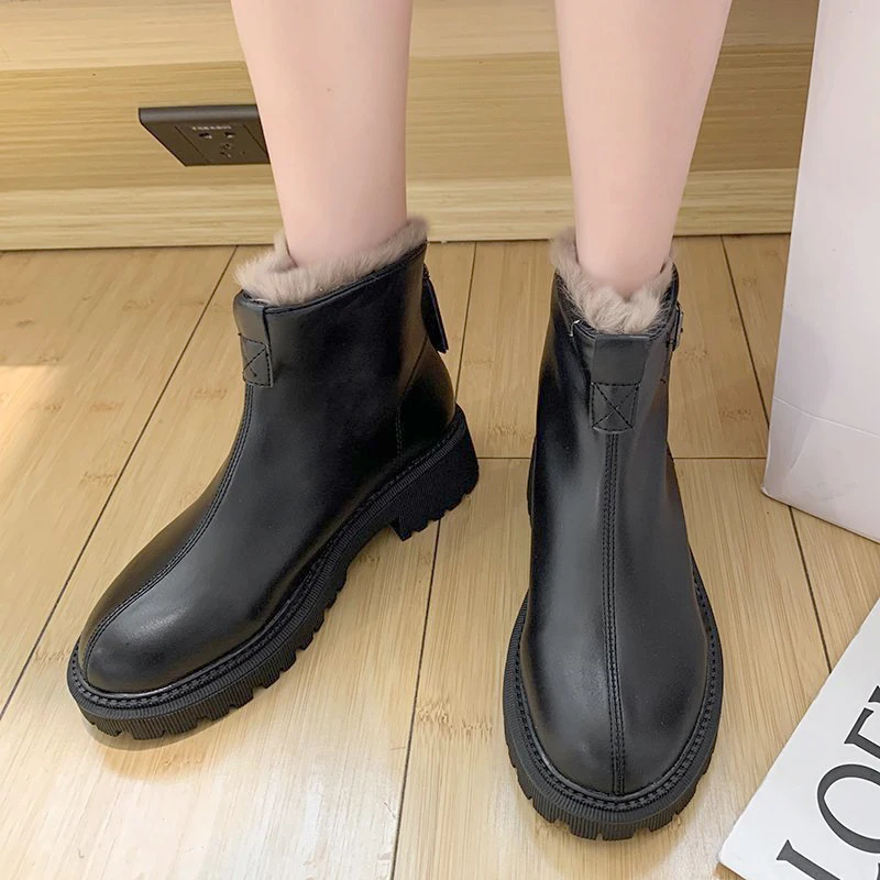Ankle Boots Female Women Shoes Winter Snow Boots Women 2020 Trend Black Platform Shoes Ladies Woman Booties Fur Boot Female New Ankle Boots Female Women Shoes Winter Snow Boots Women 2020 Trend Black Platform Shoes Ladies Woman Booties Fur Boot Female New