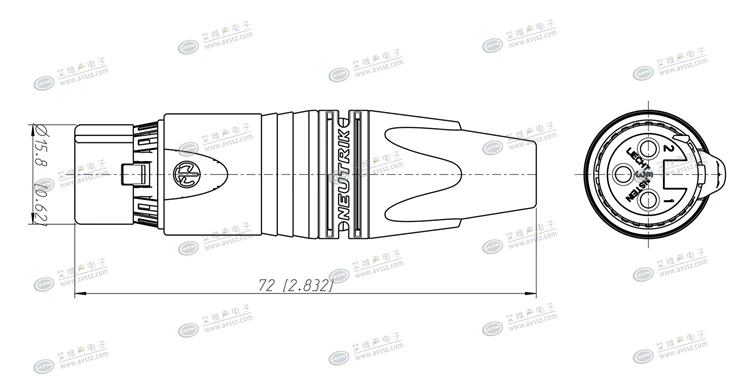 Conector de Cabo Magnética com Placa de Circuito Neutrik Pólo Fêmea Emc-xlr Anti-interferência Nc3fxx-emc 3 - Image 5