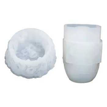 

1 Set Resin Crystal Epoxy Mold Skull Ashtray Trinket Box Container Casting Silicone Mould DIY Crafts Making Tools