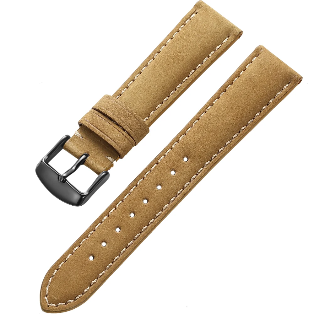 Light brown-black Кожа Ремешки для наручных часов Apple Watch, версии с кожаным ремешком для Аксессуары для iwatch серии 1/2/3/4 часы ремешок 38 мм 40 мм 42 44 мм - Цвет ремешка: Light brown-black