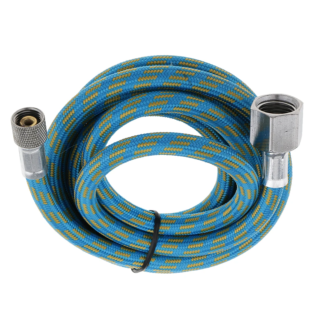 1.5m 1/8'' to 1/4'' Nylon Braided Airbrush Air Hose Adapter Fitting Ends Coupling Connecting Compressor