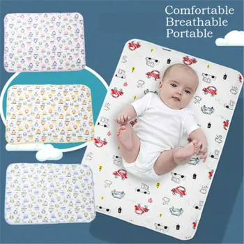 

Soft Cotton Baby Bedding Cloth Diaper Mat Newborn Infant Foldable Nappy Diaper Mat Changing Pads Covers Breathable Cloth