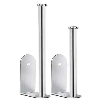 

Self Adhesive Wall Mounted Stainless Steel Toilet Paper Roll Holder Racks Holder Kitchen Roll Tissue Stand Organizer