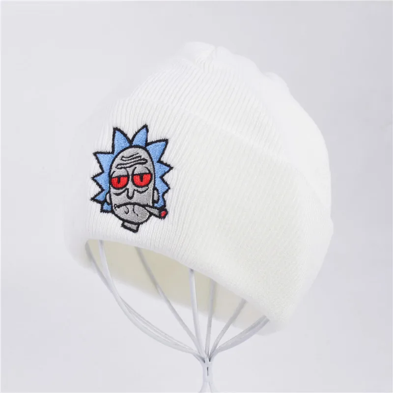 Rick and Morty Ski Unisex Adlut Cap Adjustable Adult Warm Hat Rick Hats Beanies Cosplay Costumes Knitted Hat - Цвет: 3