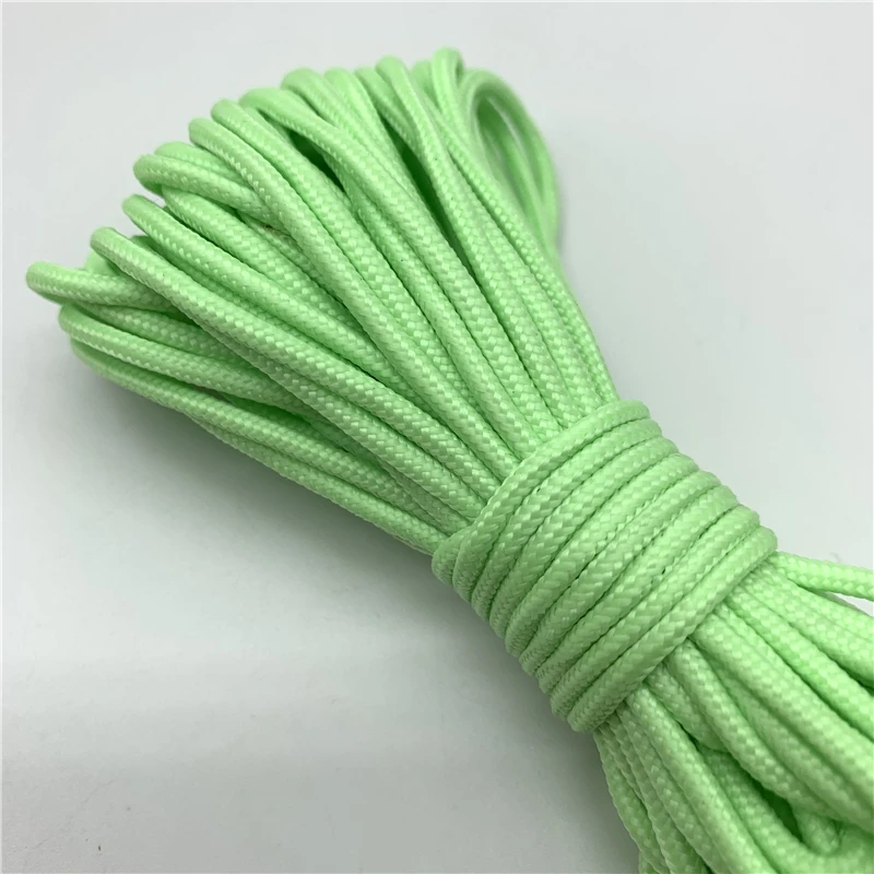 Luminous Parachute Cord Rope Lanyard Rope Mil Spec Type One Strand Climbing Camping Survival Equipment 5Yards 2mm nylon rope