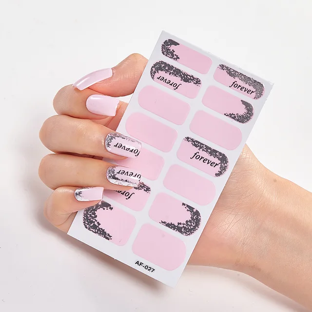 Full Cover Nail Stickers Nail Polish Nail Decoration Nails Sticker Designer Self Adhesive Nail Sticker Creative Nailart Sticker AF027