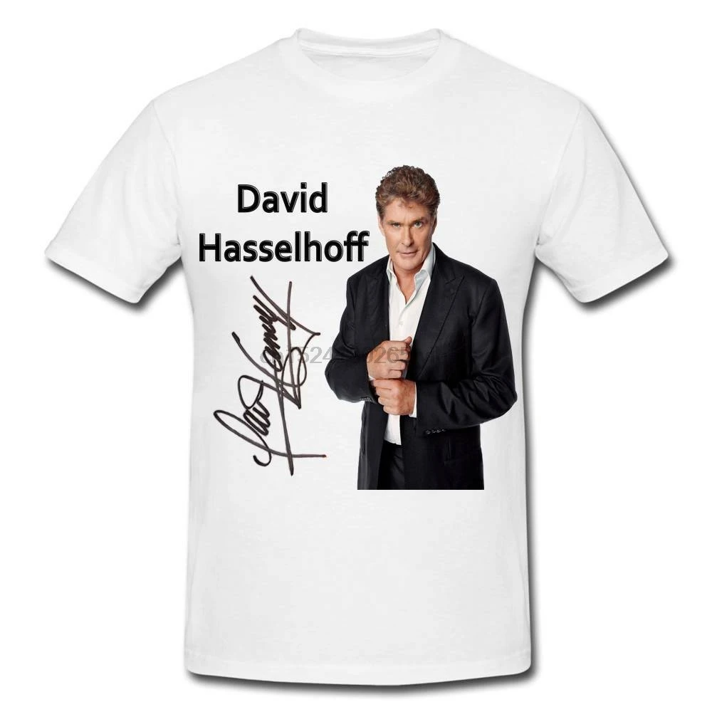 WS006 Подпись David Hasselhoff Футболка tee Хоффа с автографом подписи |
