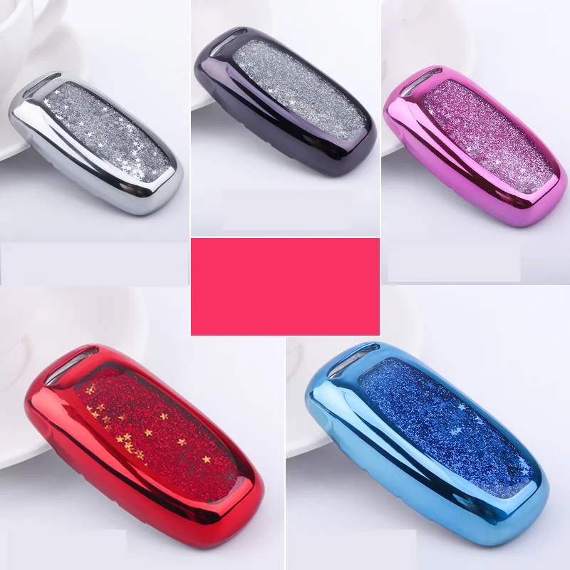 

TPU Car Key Cover Protection Case Auto Key Covers For Audi A1 A3 A4 A5 A6 A7 A8 Quattro Q3 Q5 Q7 Car Holder Shell Colorful Ring
