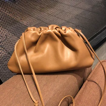 

Cow Pouch Real Leather Envelope Bag Luxury Handbags Women Bags Designer Voluminous Rounded Shape Purses and Handbags Clutches